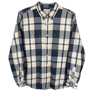 CC Filson Wildwood Shirt Men’s XL Black Tan Plaid Midweight 100% Cotton Workwear